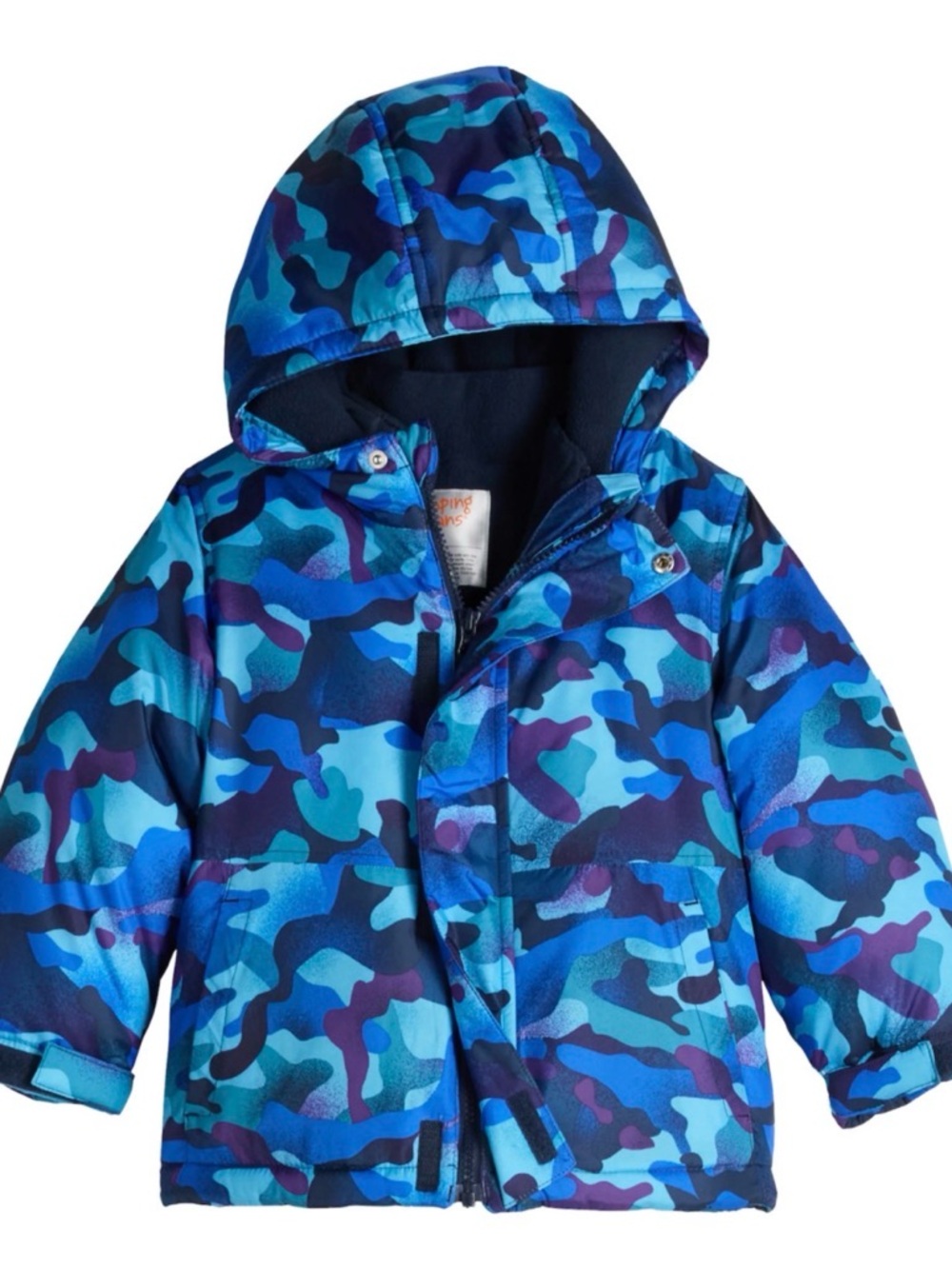 NWT Jumping beans Boys 3T Blue Camouflage 3-in-1 Jacket Outerwear Winter Coat